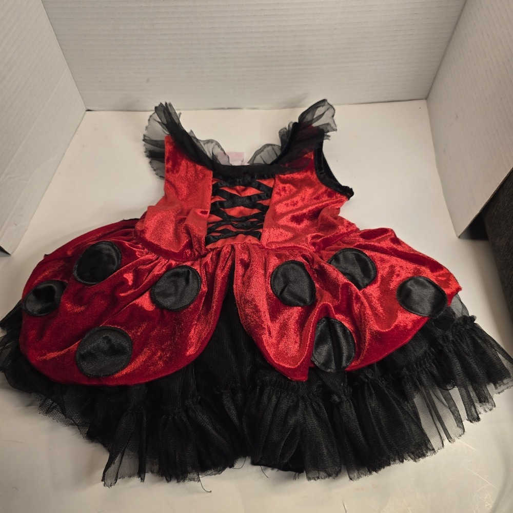 Fairy Dust Ladybug Costume Toddler Size 2T‎ Tulle Tutu Halloween One Piece Dress